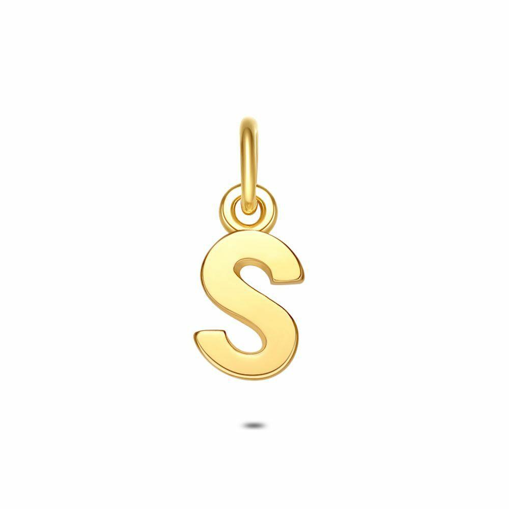 Pendants | 18Ct Gold Plated Silver Pendant, Letter S Pendants Pendants