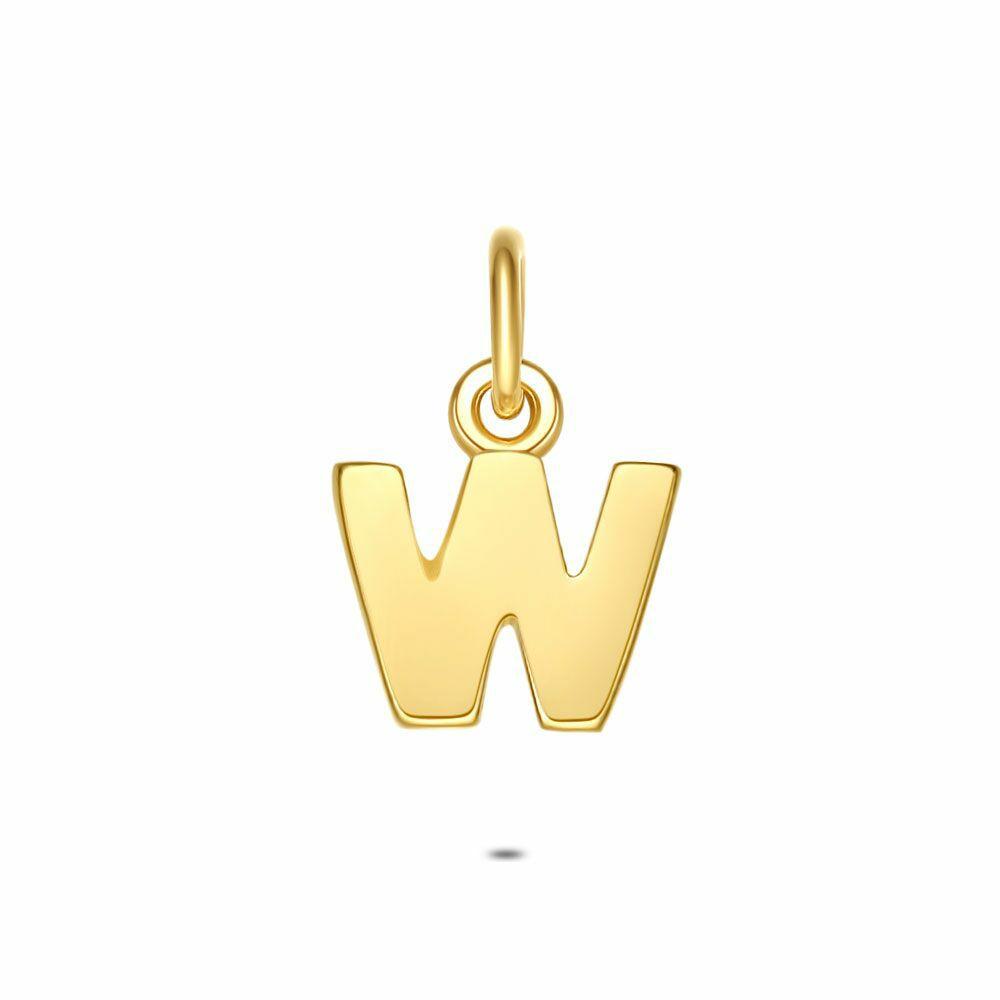 Pendants | 18Ct Gold Plated Silver Pendant, Letter W Pendants Pendants