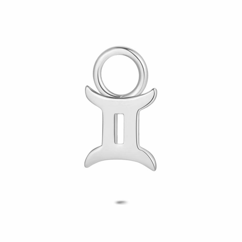 Pendants | Silver Hoop Pendant, Zodiac Sign, Gemini Pendants Pendants