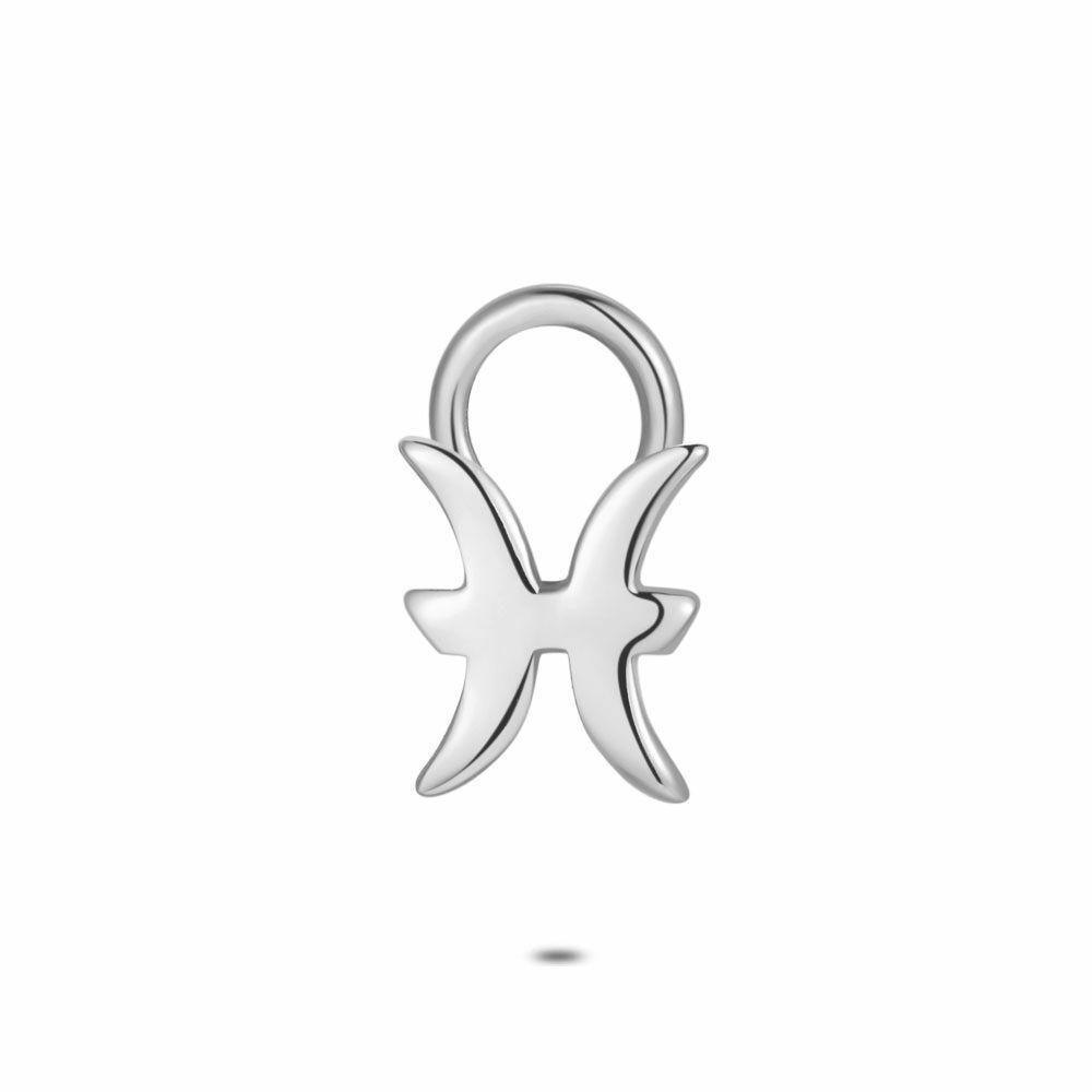 Pendants | Silver Hoop Pendant, Zodiac Sign, Pisces Pendants Pendants