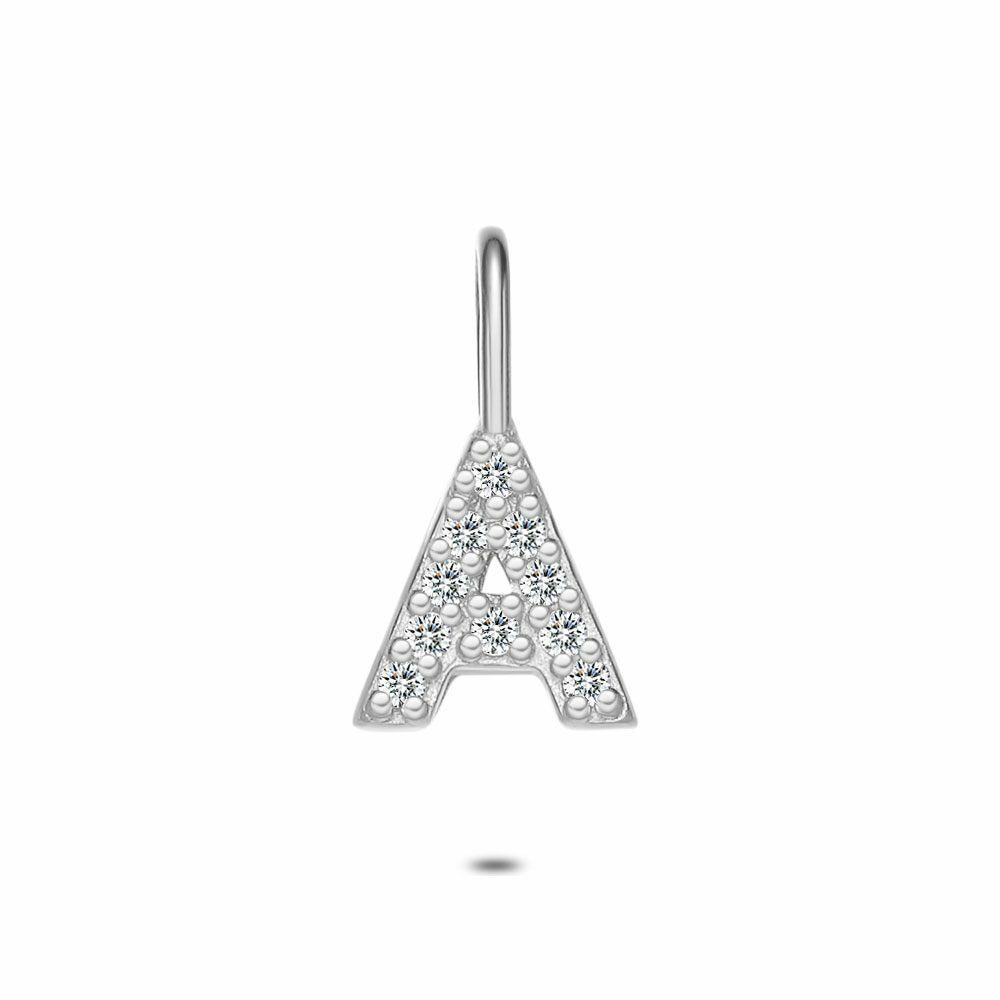 Pendants | Silver Pendant, Letter A With Stones Pendants Pendants