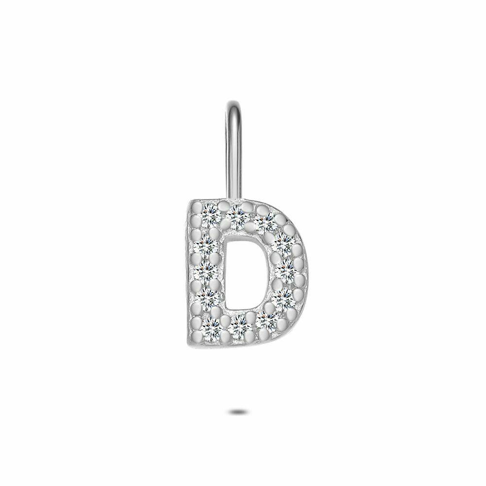 Pendants | Silver Pendant, Letter D With Stones Pendants Pendants