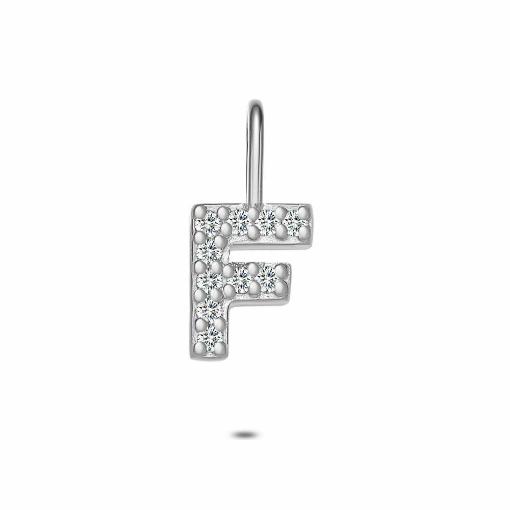 Pendants | Silver Pendant, Letter F With Stones Pendants Pendants