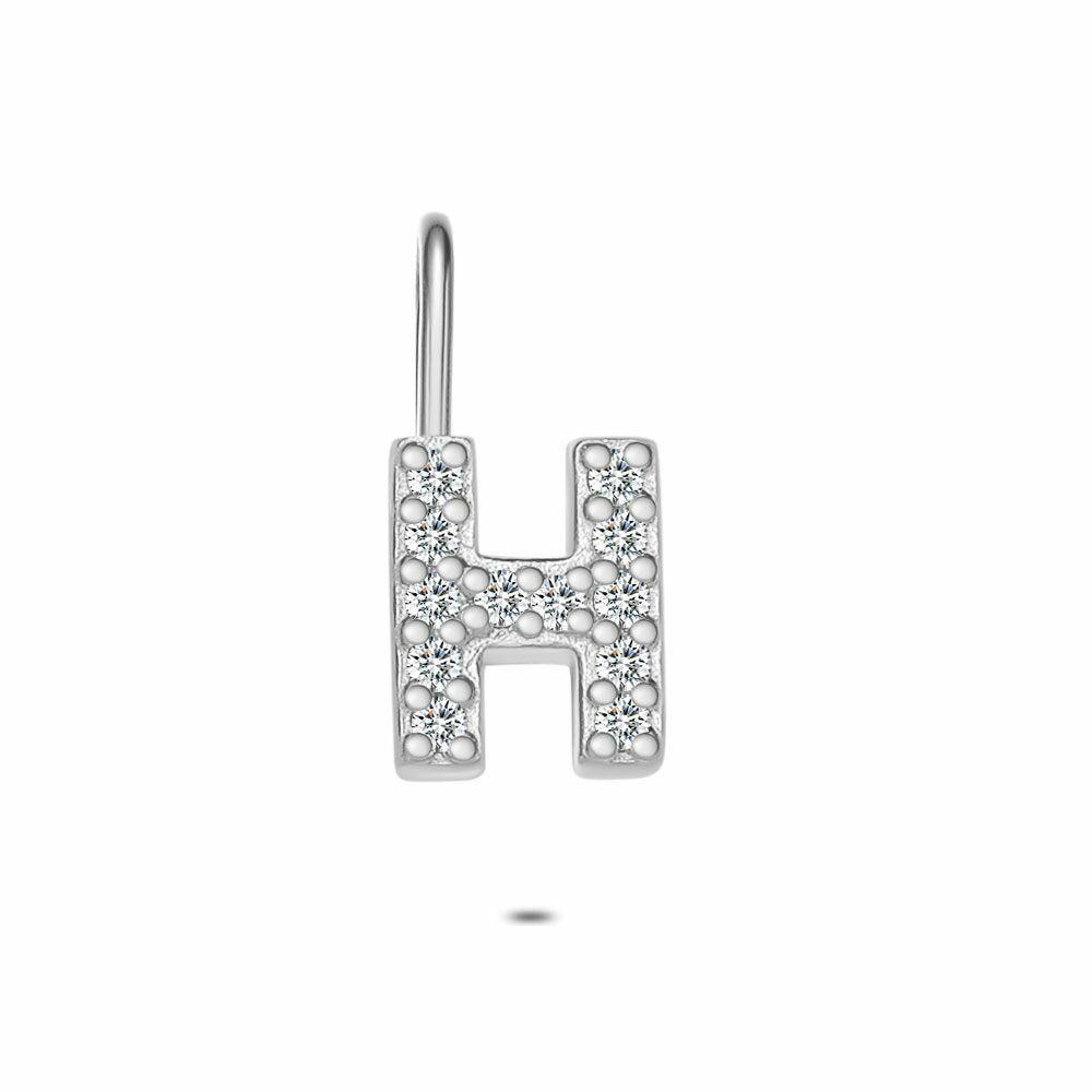 Pendants | Silver Pendant, Letter H With Stones Pendants Pendants