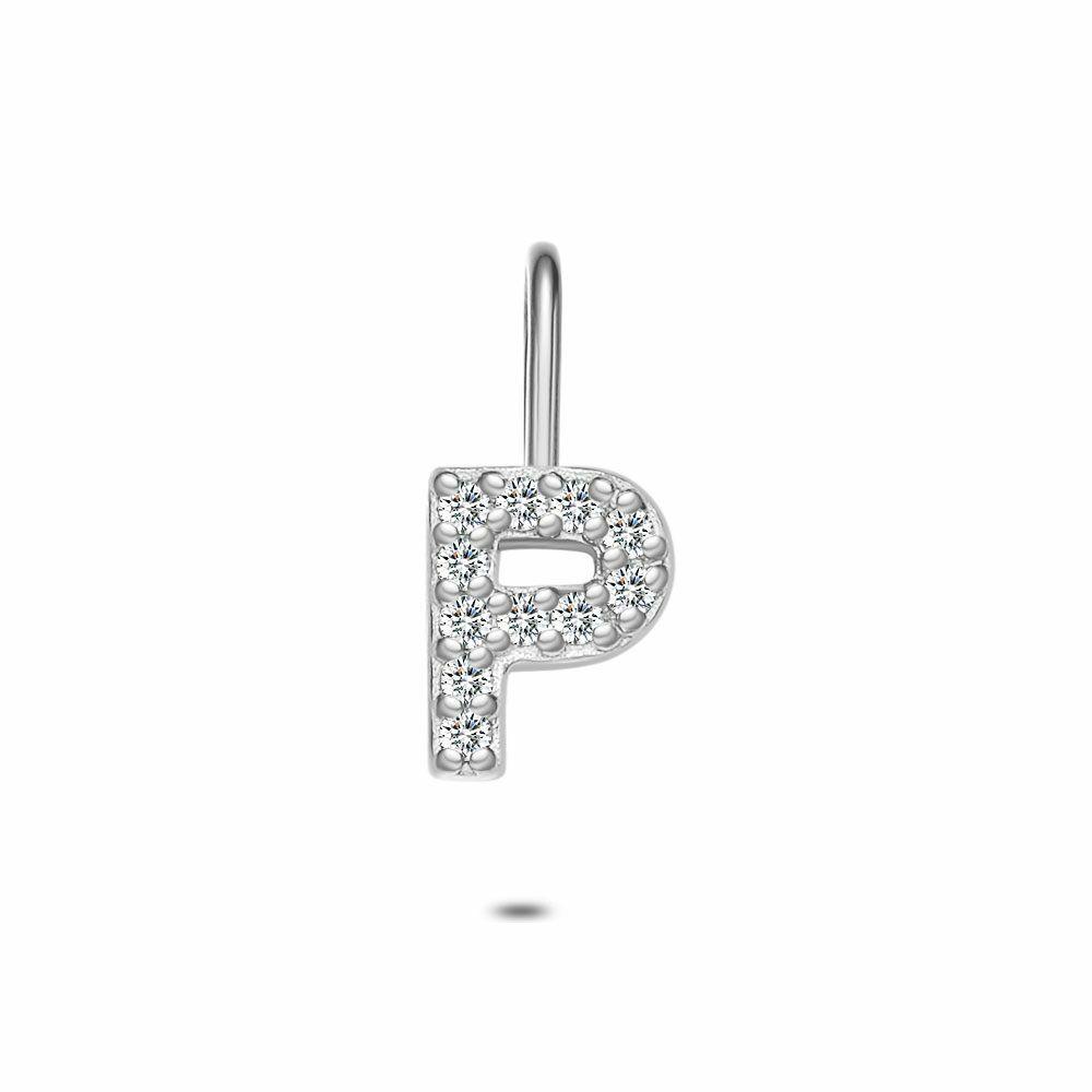 Pendants | Silver Pendant, Letter P With Stones Pendants Pendants