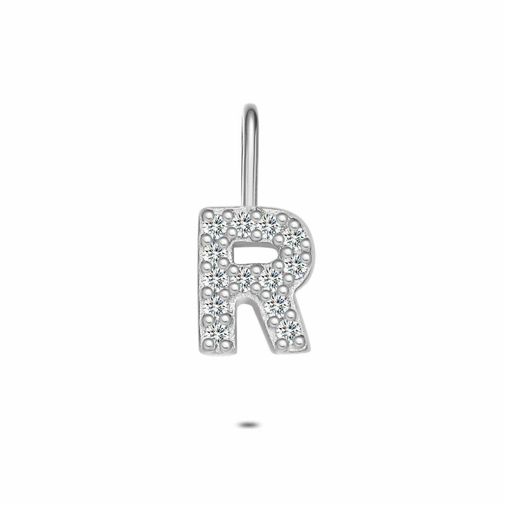 Pendants | Silver Pendant, Letter R With Stones Pendants Pendants