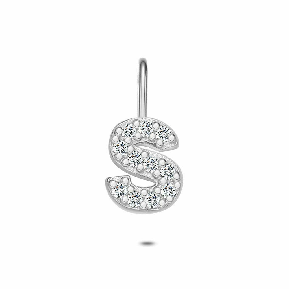 Pendants | Silver Pendant, Letter S With Stones Pendants Pendants