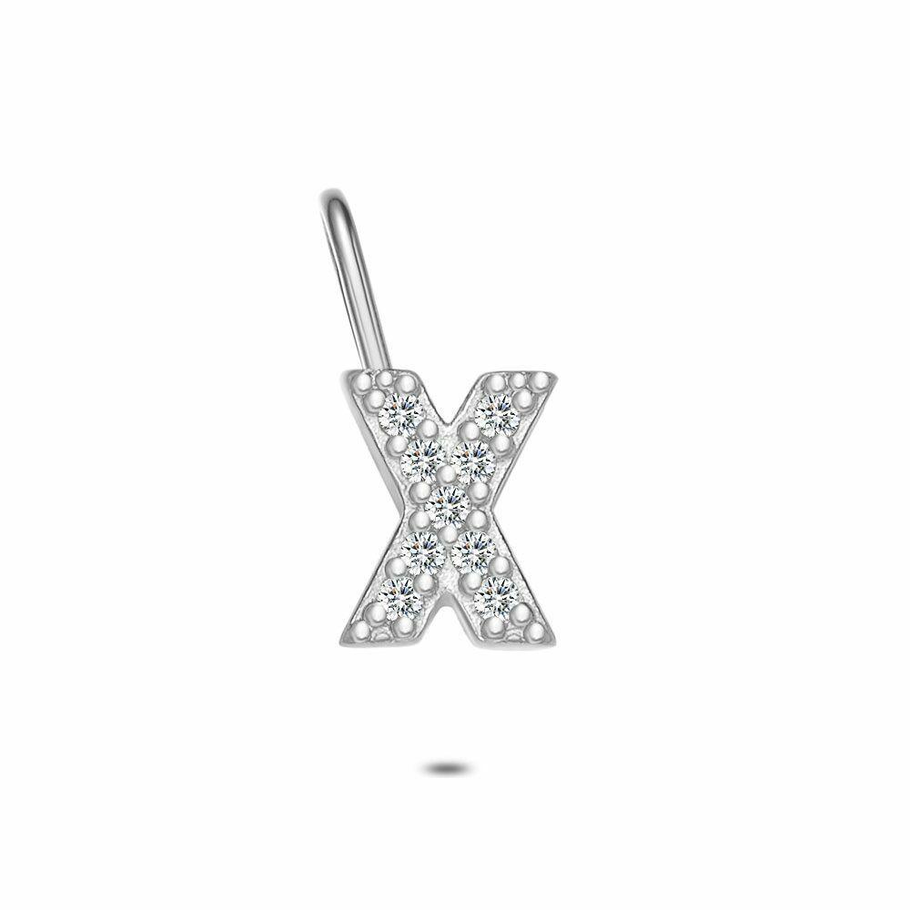 Pendants | Silver Pendant, Letter X With Stones Pendants Pendants