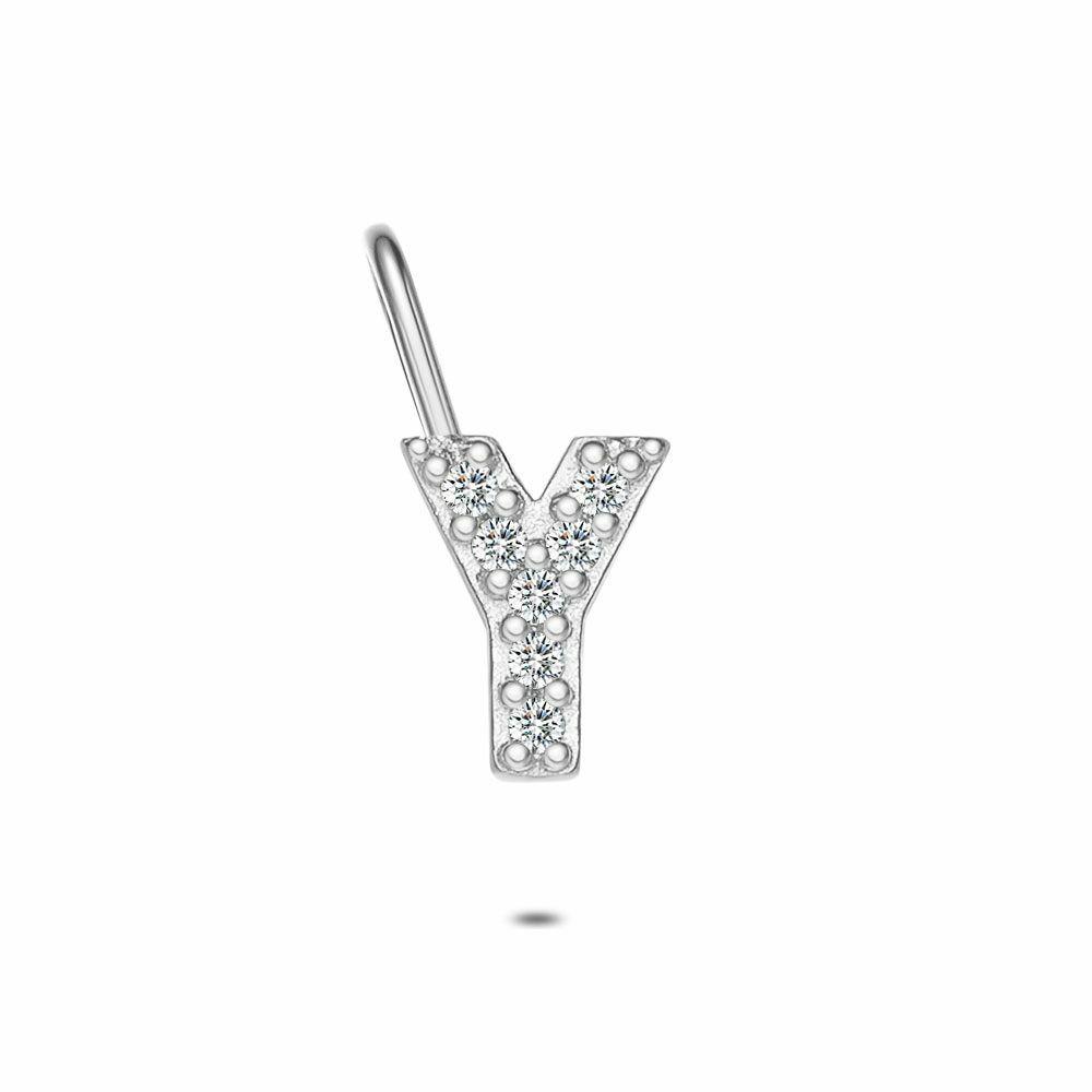 Pendants | Silver Pendant, Letter Y With Stones Pendants Pendants