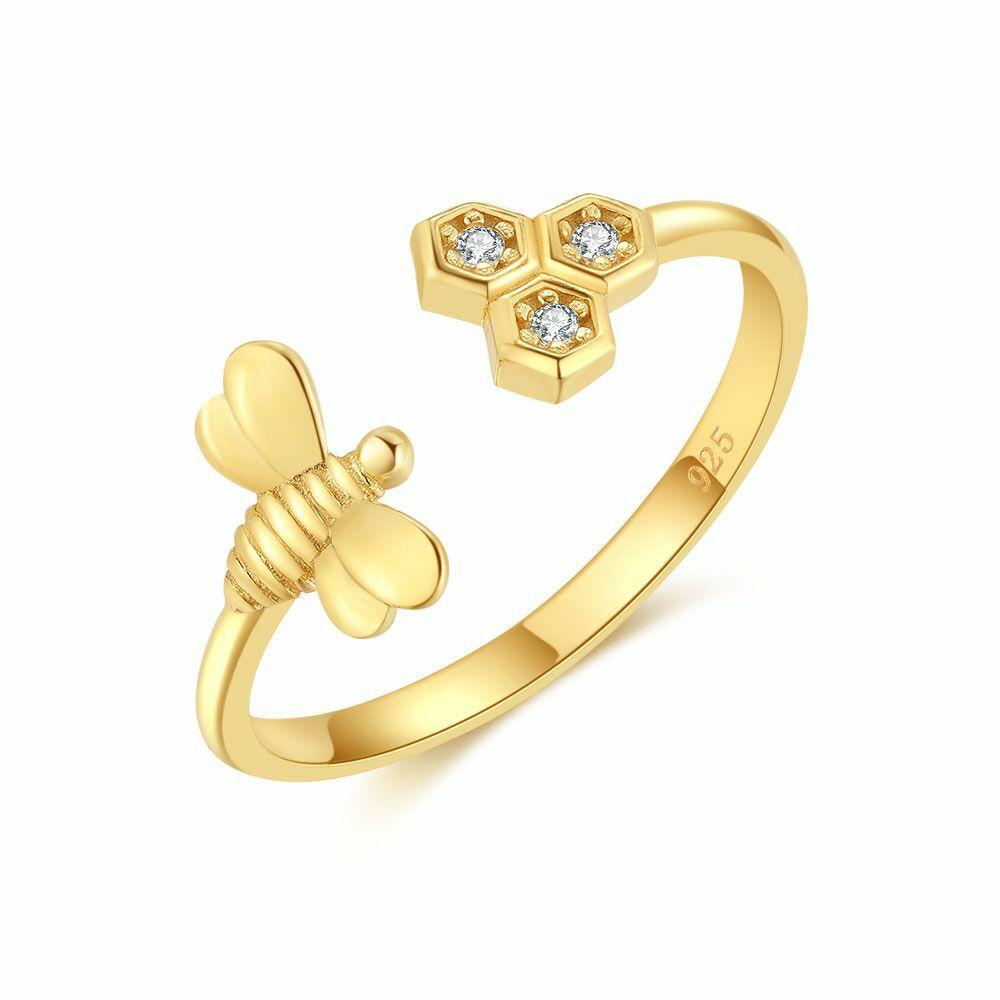 Rings | 18Ct Gold Plated Silver Ring, Bee Rings Rings