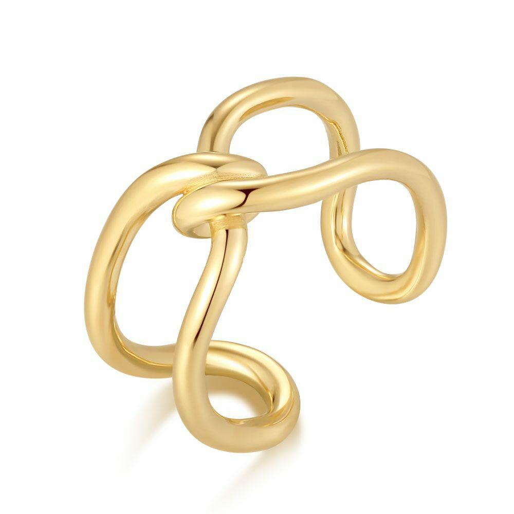 Rings | 18Ct Gold Plated Silver Ring, Large Open Ring Rings Rings