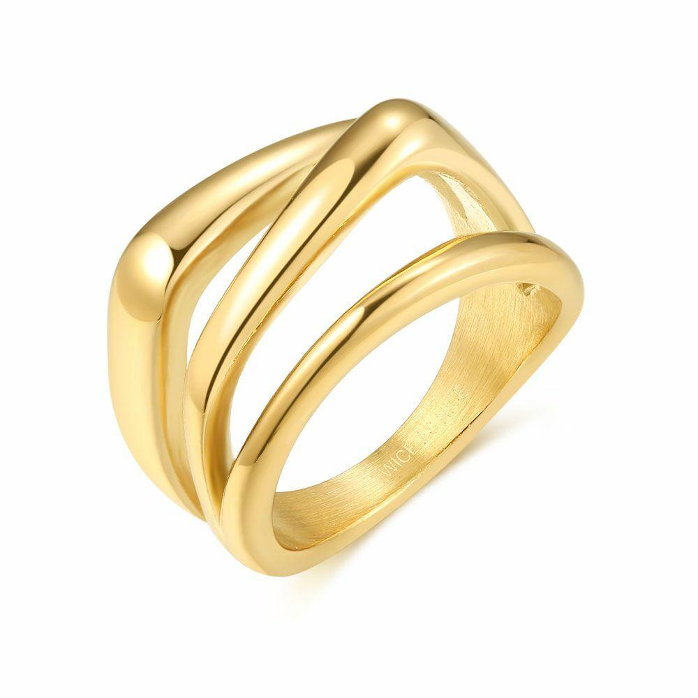 Rings | Gold-Coloured Stainless Steel Ring, Large Open Ring Rings Rings