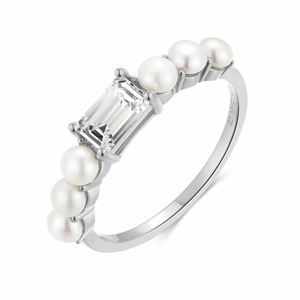 Rings | Silver Ring, Stone And 6 Pearls Rings Rings