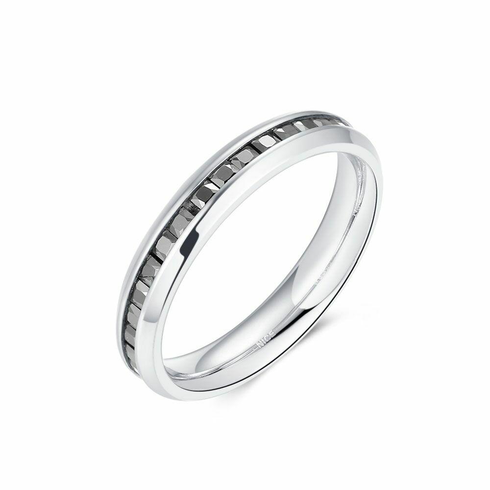 Rings | Stainless Steel Ring, Black Stones Mens Mens