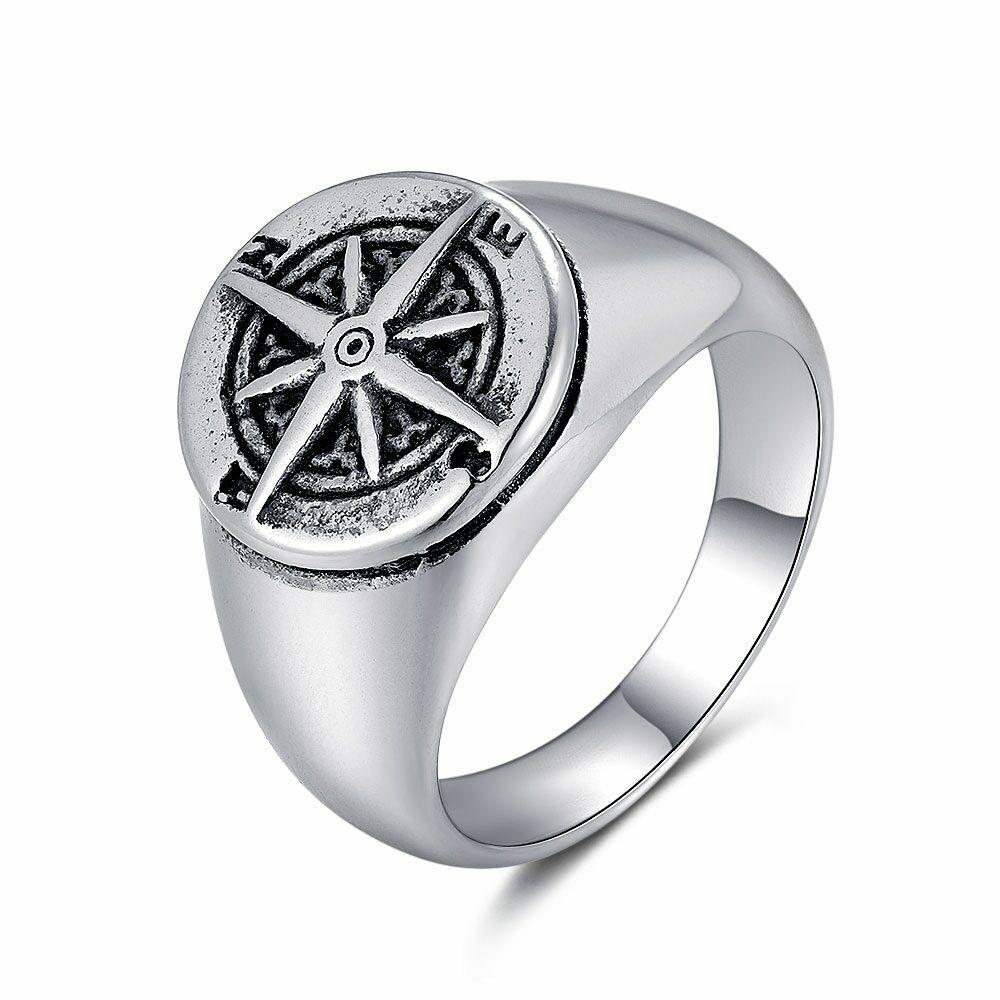 Rings | Stainless Steel Ring, Compass Mens Mens