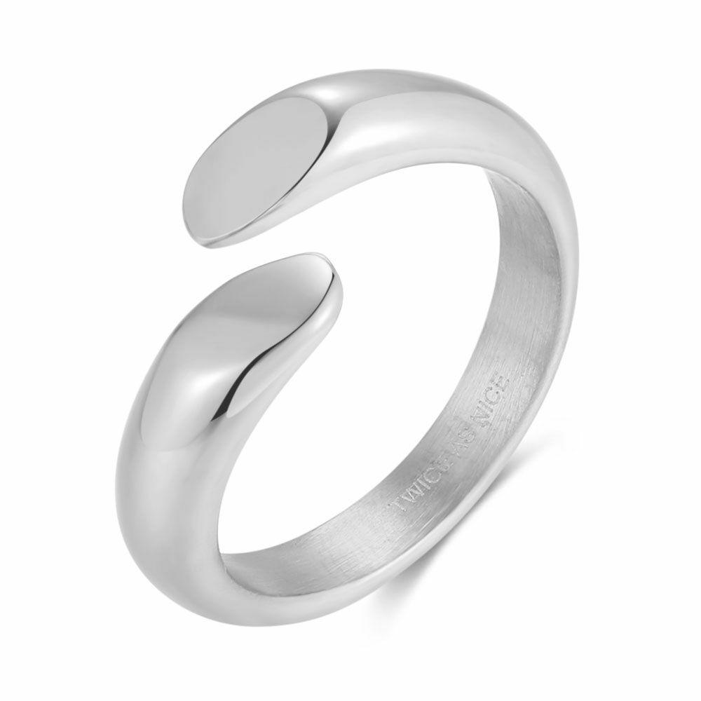 Rings | Stainless Steel Ring, Crossed Open Ring Rings Rings