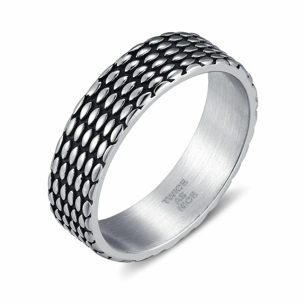 Rings | Stainless Steel Ring, Grey And Steel Colour Mens Mens