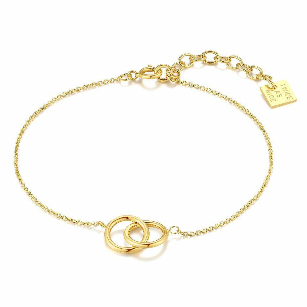 Bracelets | Bracelet In 18Ct Gold-Plated Silver, 2 Circles Bracelets Bracelets