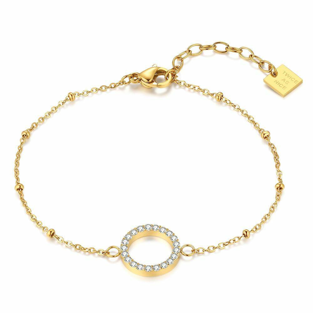 Bracelets | Gold Coloured Stainless Steel Bracelet, Circle Bracelets Bracelets