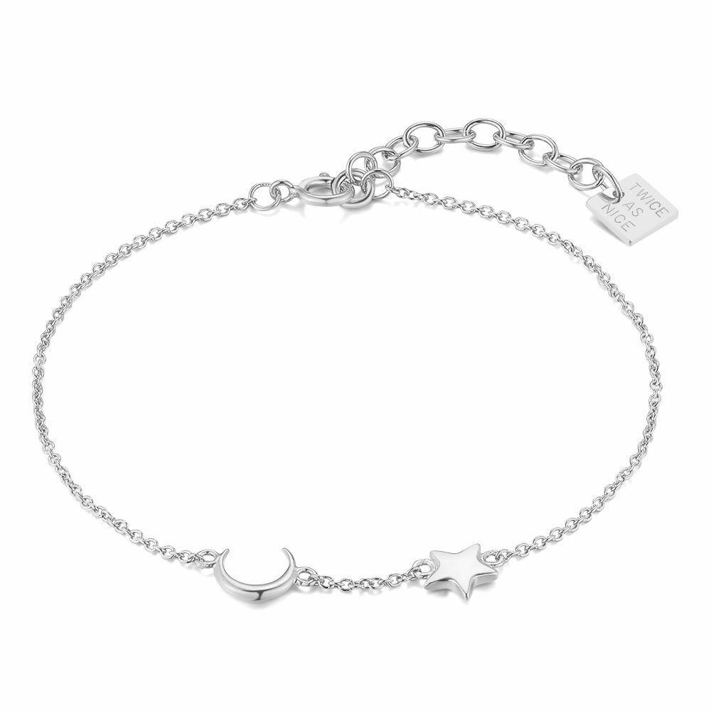 Bracelets | Silver Bracelet, Moon And Star Bracelets Bracelets