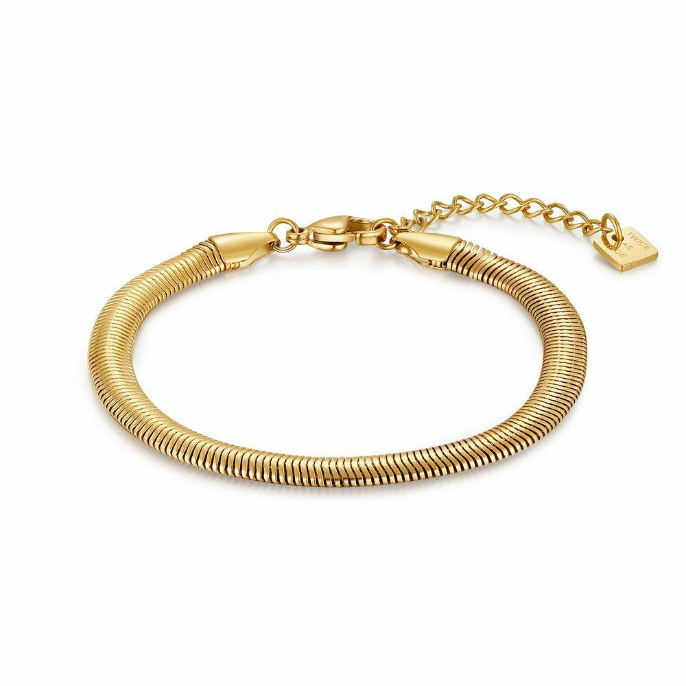 Bracelets | Gold Coloured Stainless Steel Bracelet, Snake Chain, 5 Mm Bracelets Bracelets