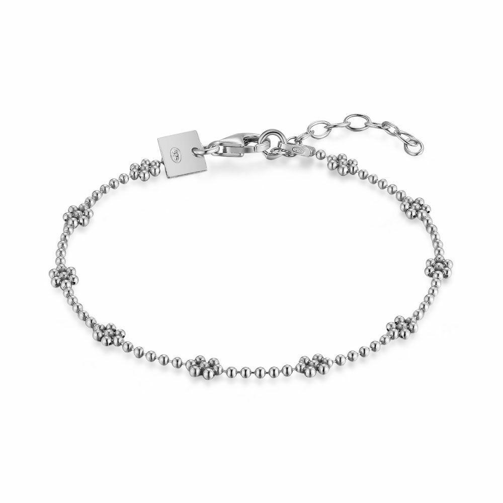 Bracelets | Silver Bracelet, Flowers, Ball Chain Bracelets Bracelets