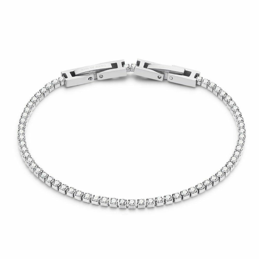 Bracelets | Stainless Steel Bracelet, Tennis, White Zirconia Bracelets Bracelets