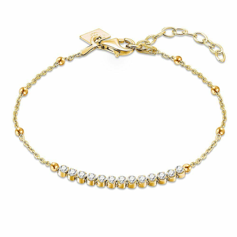 Bracelets | 18Ct Gold Plated Silver Bracelet, 13 Stones Bracelets Bracelets